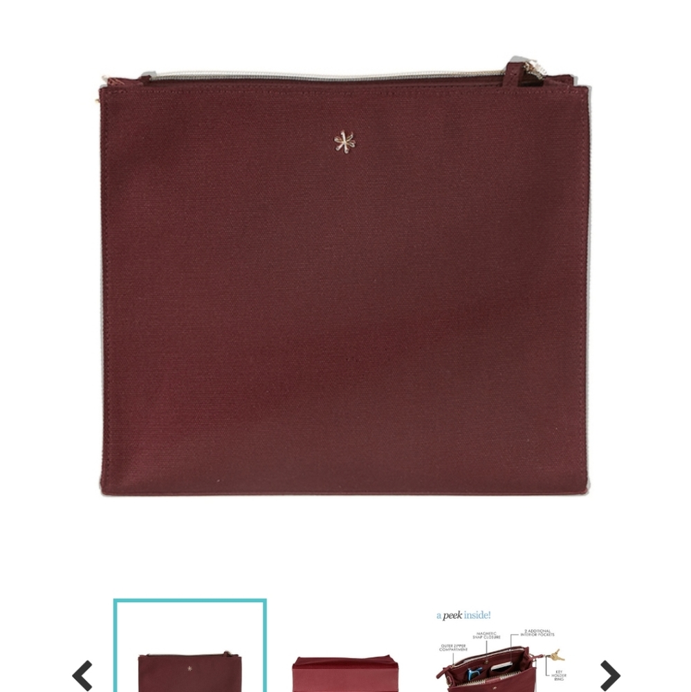 Maroon Canvas Crossbody